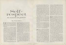 self respect joan didion s 1961 essay