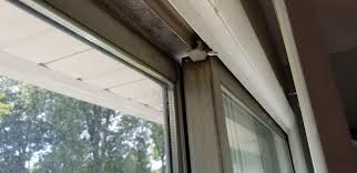 A sliding door is a type of door which opens horizontally by sliding, usually parallel to a wall. How Do I Seal Up This Gap In My Sliding Glass Door While Still Being Able To Use The Door Leaks Air Quit A Bit Fixit