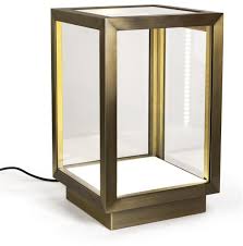 Square Glass Curio Box Tabletop Showcase W Interior Led Lights