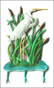 Heron Tropical Decor Tropical Metal Art