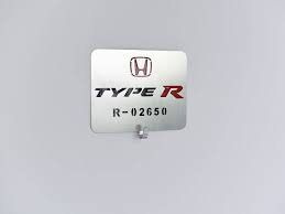 Honda Civic Type R Serial Number Emblem