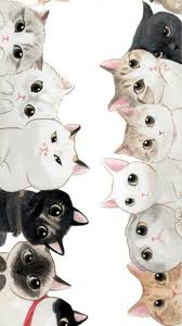 kawaii love cats wallpaper