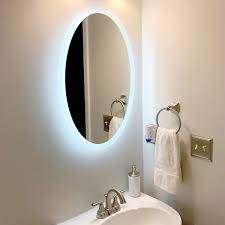 Sometimes the bathroom vanity just isn't enough, so cue a separate makeup table. Side Lighted Led Bathroom Vanity Mirror 20 X 28 Oval Mirrors Marble