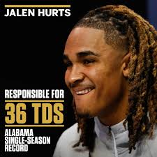 Jalen hurts gave the eagles a shot in the arm on sunday. Espn On Twitter Jalen Hurts Is Responsible For 36 Tds This Season The Most In A Single Year In Alabama School History