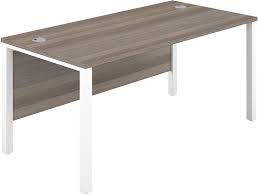 4.4 out of 5 stars. Office Hippo Rectangular Desk White Legs Grey Oak Top 100 X 60 X 73 Cm Amazon Co Uk Home Kitchen