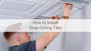 how to install drop ceiling tiles you