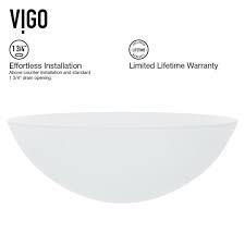 vigo glass round vessel bathroom sink