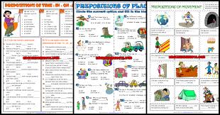 prepositions esl printable worksheets