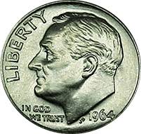 1964 Roosevelt Dime Value Cointrackers
