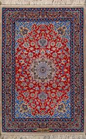 hand knotted wool silk persian rug