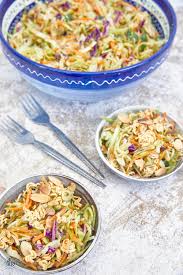 crunchy asian cabbage ramen noodle salad