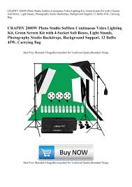 Craphy 2000w Photo Studio Softbox Continuous Video Lighting Kit Green Screen Kit With 4 Socket Sof By Carmelo Ingram Issuu