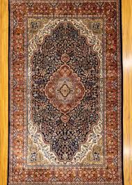 blue handmade kashmir rug made in