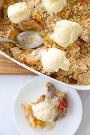 peach crisp recipe with oatmeal topping