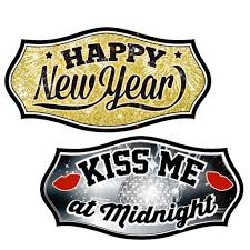 New Year Signs Glitz Signs Photo Booth Props Prop Signs