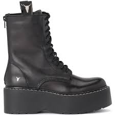 Lennox Black Leather Ankle Boots