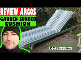 Argos Garden Sunbed Cushion Green