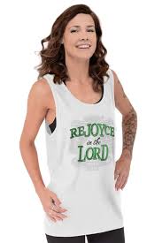 Details About Rejoice In The Lord Joy Religious Christian Tank Tops T Shirts Tees For Womens