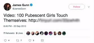 — james gunn (@jamesgunn) march 18, 2021. James Gunn S Now Deleted Tweets Daily Mail Online