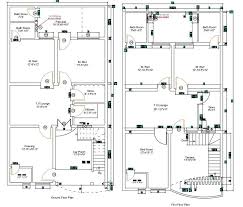 Two Floor Plan Drawing Autocad File