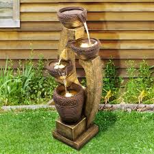 4 Crocks Outdoor Garden Fountain