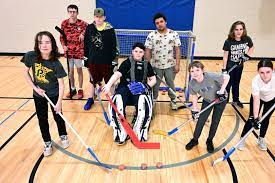 adapted floor hockey it s been a long