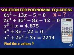 Solve Polynomial Equations In