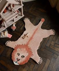 pinky lion rug small doing goods
