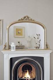 Ornate Silver Overmantle Wall Mirror