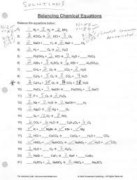 Balancing Equations Worksheets And