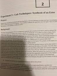 20,116 likes · 67 talking about this. Lab Techniques Synthesis Of An Ester Experiment 2 Chegg Com
