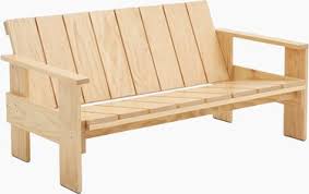 water lacquered pine outdoor sofa crate