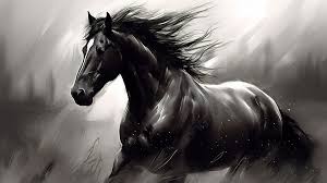black horse wallpaper hd beautiful