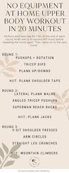 20 minute hiit upper body workout