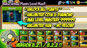 With smart design fast paced and fun, plants vs zombies has received a standing ovation since its launch on google play in 2013. Plants Vs Zombies 2 Mod Hack Apk Unlock All Plants Max Level Mastery 999999 Pvz2 Mod 8 2 1 8 2 2 Youtube