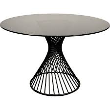 vintage round dining table with black