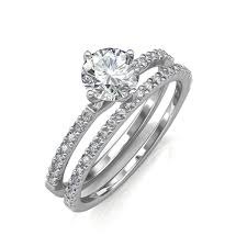 enement ring with wedding band