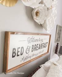 bed and breakfast wood sign sign wooden