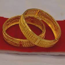 24k gold plated bangals chura 2 piece