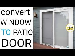 Window To Sliding Patio Door Conversion