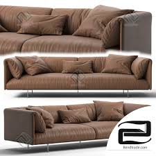 sofa poltrona frau john john 3d model