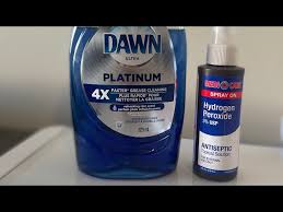 dawn dish soap and hydrogen peroxide is