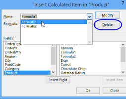 excel pivot table calculated item