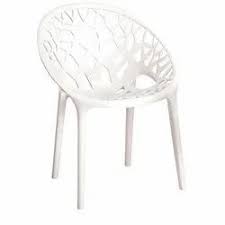 Modern White Plastic Garden Chair