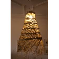 Open Weave Rattan Ceiling Light