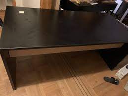Office Desk Table Black A Glass On