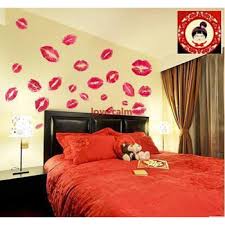Qoo10 Lip Print Romantic Bedroom