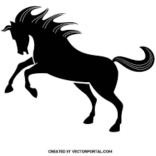 black horse silhouette clip art royalty