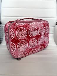 soap and glory makeup bag striped and