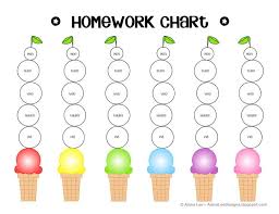 Speech Therapy Homework Chart